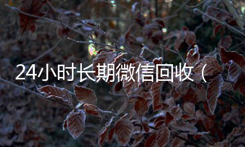 24小时长期微信微信回收高价秒结平台回收（24小时微信回收平台）